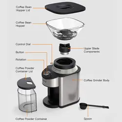 آسیاب قهوه اسبولی با تیغه مخروطی Sboly SYCG-801 Coffee Grinder