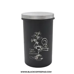 بانکه قهوه فلزی مشکی | Coffee container