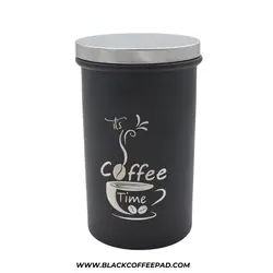 بانکه قهوه فلزی مشکی | Coffee container