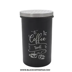 بانکه قهوه فلزی مشکی | Coffee container