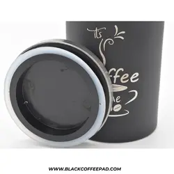 بانکه قهوه فلزی مشکی | Coffee container