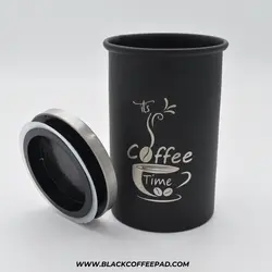 بانکه قهوه فلزی مشکی | Coffee container