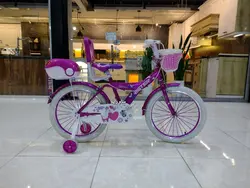 دوچرخه سایز 20 سرخابی دخترانه درجه یک سبد پشتی دار طوقه آلومینیوم خارجی برند جستر