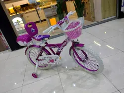 دوچرخه سایز 20 سرخابی دخترانه درجه یک سبد پشتی دار طوقه آلومینیوم خارجی برند جستر