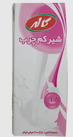 شیر پاکتی کم چرب کوچک کاله ( 36 عددی )