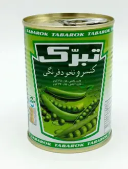 کنسرو نخود فرنگی 420 گرمی تبرک