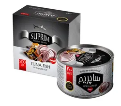 کنسرو ماهی تن در روغن ساپریم 200 گرمی کلیددار ( 24 عددی)