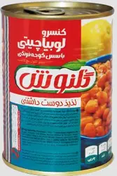 کنسرو لوبیا چیتی گلنوش با سس 380 گرم