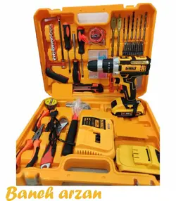 دریل و پیچ گوشتی شارژی دیوالت 36 ولت با پک ابزار کامل Dewalt 36V