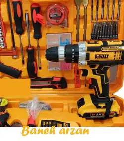 دریل و پیچ گوشتی شارژی دیوالت 36 ولت با پک ابزار کامل Dewalt 36V