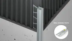 T-1096، پروفیل آلومینیوم ، مدل لبه گرد داخلی اکو، کُرم مات