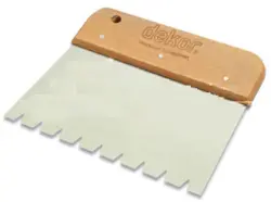 کاردک شانه ای فلزی - دسته چوبی 10*10 میل