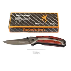 چاقوی کمپینگ برونینگ دسته چوب مدل B-01