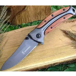 چاقوی کمپینگ برونینگ دسته چوب مدل B-01