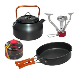 ست ماهیتابه و کتری به همراه سرشعله بولین و کپسول