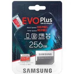 کارت حافظه microSDXC سامسونگ مدل Evo Plus کلاس 10 ظرفیت 256 گیگابایت