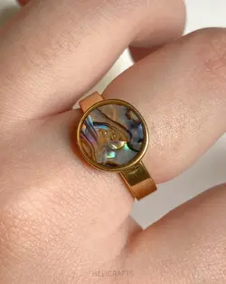 انگشتر صدف آبالون