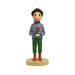 فیگور کلاه قرمزی با رُز قرمز