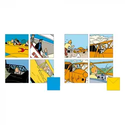کارت پستال ۸ تایی تن تن و هواپیما set of 8 tintin & planes double postcards