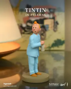 فیگور تن تن با لباس خواب Tintin in pyjamas