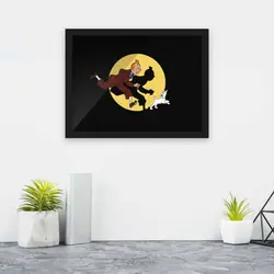 قاب عکس تن تن و میلو درحال دویدن Tintin running