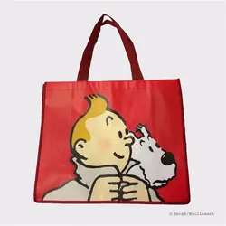 ساک برزنتی تن تن قرمز Tintin And Snowy Red bag