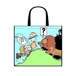 ساک برزنتی تن تن در کنگو tintin in congo semi-waterproof bag