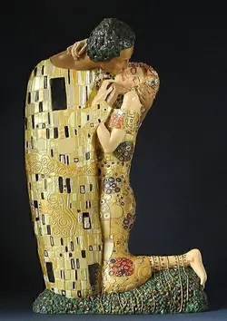 مجسمه پاراستون بوسه کلیمت THE KISS KL21G | 30cm