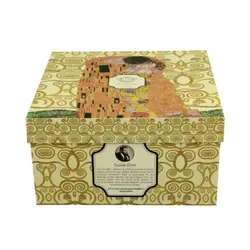 فنجان نعلبکی کلیمت Cup jumbo with saucer THE KISS ecru by Klimt