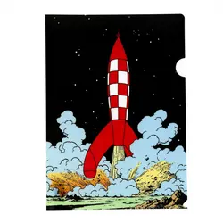 پوشه تن تن موشک کره ماه tintin A4 Plastic Folder
