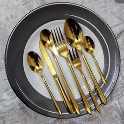 سرویس قاشق و چنگال 24 نفره 120 پارچه یونیک طرح دونا Unique Dona
