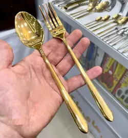 سرویس قاشق و چنگال 24 نفره 120 پارچه یونیک طرح دونا Unique Dona