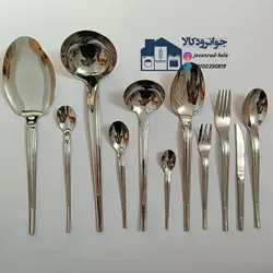 سرویس 24 نفر قاشق و چنگال استیل یونیک مدل دهنه اروپایی ( ناپولی ) Unique