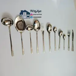 سرویس 24 نفر قاشق و چنگال استیل یونیک مدل دهنه اروپایی ( آناناسی ) Unique