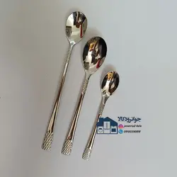 سرویس 24 نفر قاشق و چنگال استیل یونیک مدل دهنه اروپایی ( آناناسی ) Unique