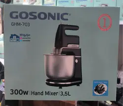 همزن برقی حرفه ای کاسه دار گوسونیک مدل Gosonic GHM-703