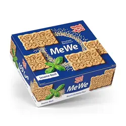 بیسکویت با آرد جو با تزیین کنجد و ریحان (می وي )