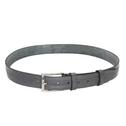 کمربند چرم گاوی مردانه ساده طوسی زگنا a-11