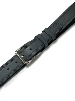 کمربند 3.5سانت چرم یلا گاوی دور دوخت ریز طوسی