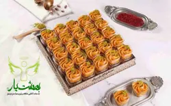 حلوا سنتی تک نفره زعفرانی کد 62