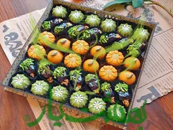 حلوا پسته و زعفران و خرما گردویی کد 29