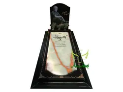 سنگ قبر مرمر سبز طبقاتی کد 6