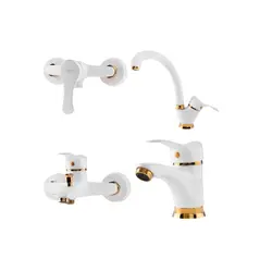 شیرآلات تیرداد مدل لاله سفید طلایی