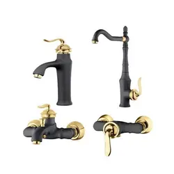 شیرآلات تیرداد مدل الگانس مشکی طلایی