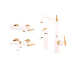 شیرآلات تیرداد مدل الیزه سفید طلایی