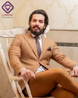 کت تک شانتون LOMENZ رنگ خردلی کد 003