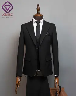 کت و شلوار و جلیقه گاباردین ترک رنگ مشکی