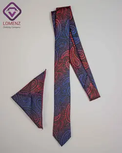 ست کروات و دستمال جیب مردانه کد 018