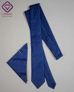 ست کروات و دستمال جیب مردانه کد 003