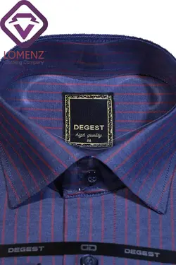 پیراهن جعبه ای راه راه برند DEGEST کد 002-162